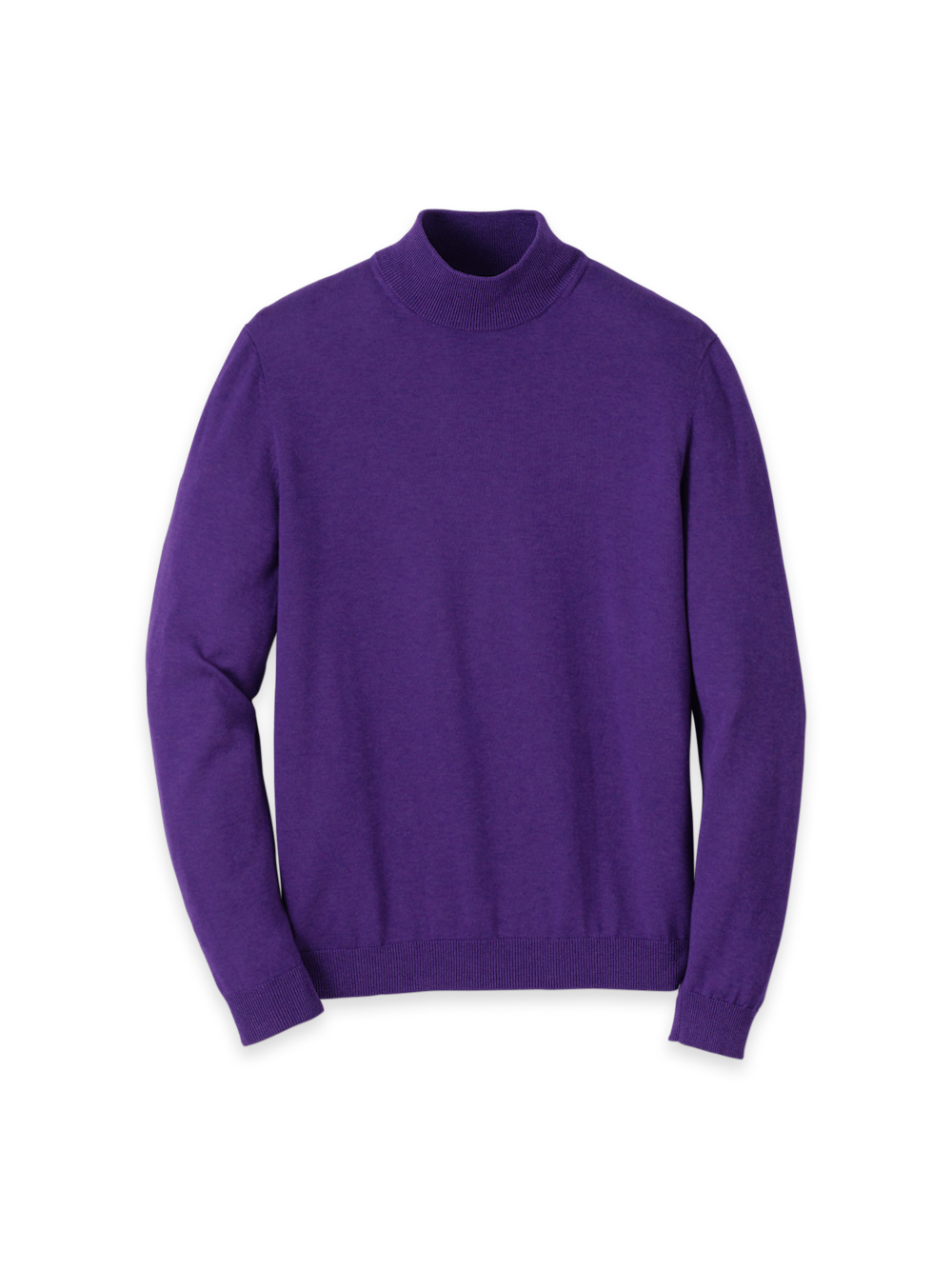 Product Image of Supima Cotton Mock Neck Sweater-Purple