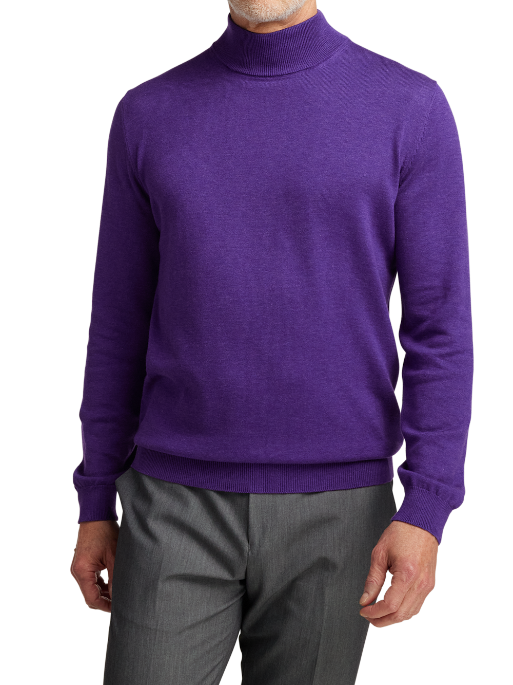 Alternate Image of Supima Cotton Mock Neck Sweater-1