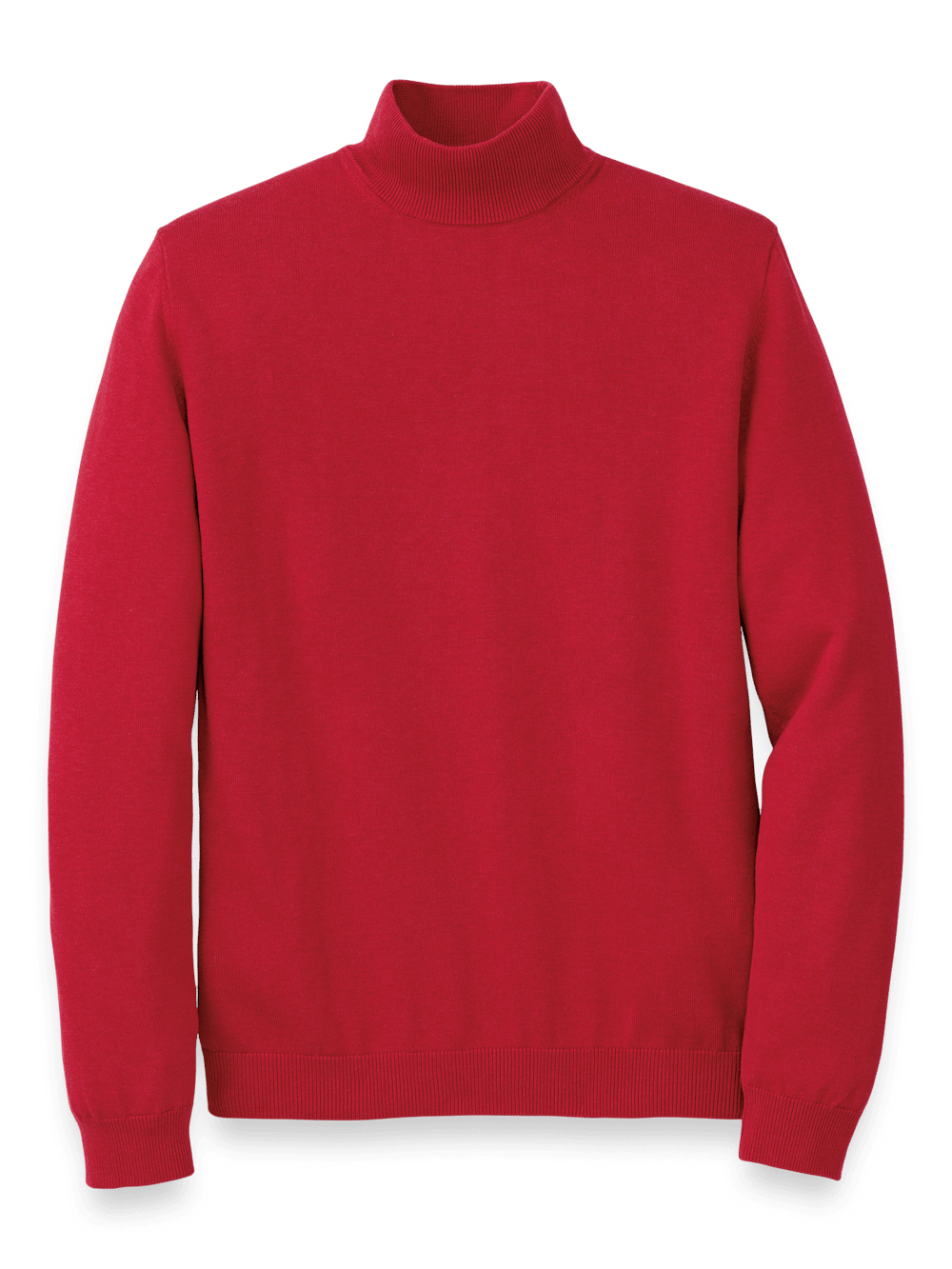 Product Image of Supima Cotton Mock Neck Sweater-Red
