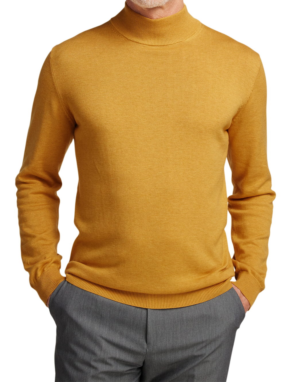 Alternate Image of Supima Cotton Mock Neck Sweater-1