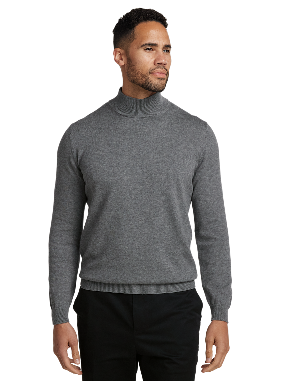 Alternate Image of Supima Cotton Mock Neck Sweater-1
