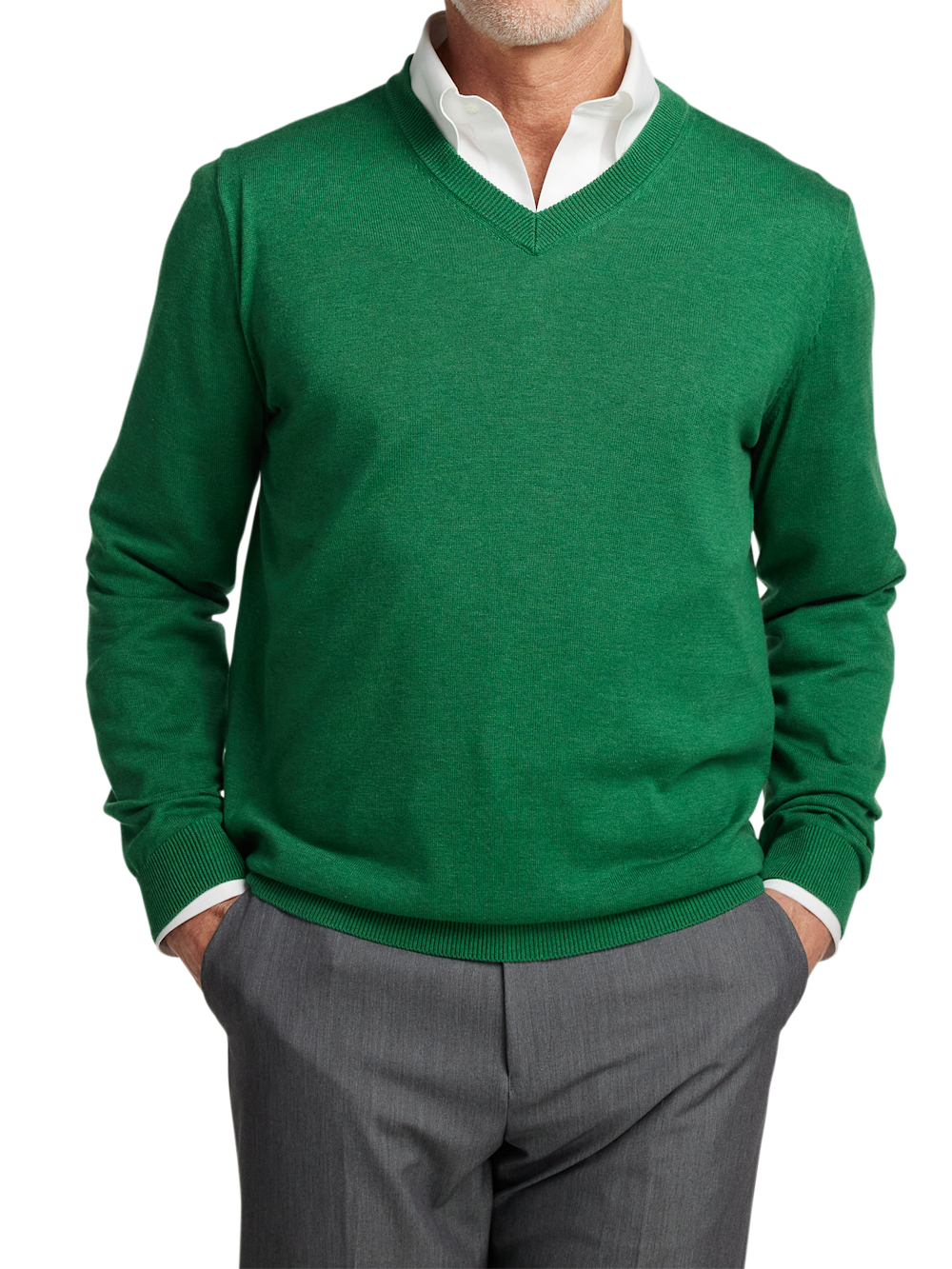 Alternate Image of Supima Cotton V-neck Sweater-1