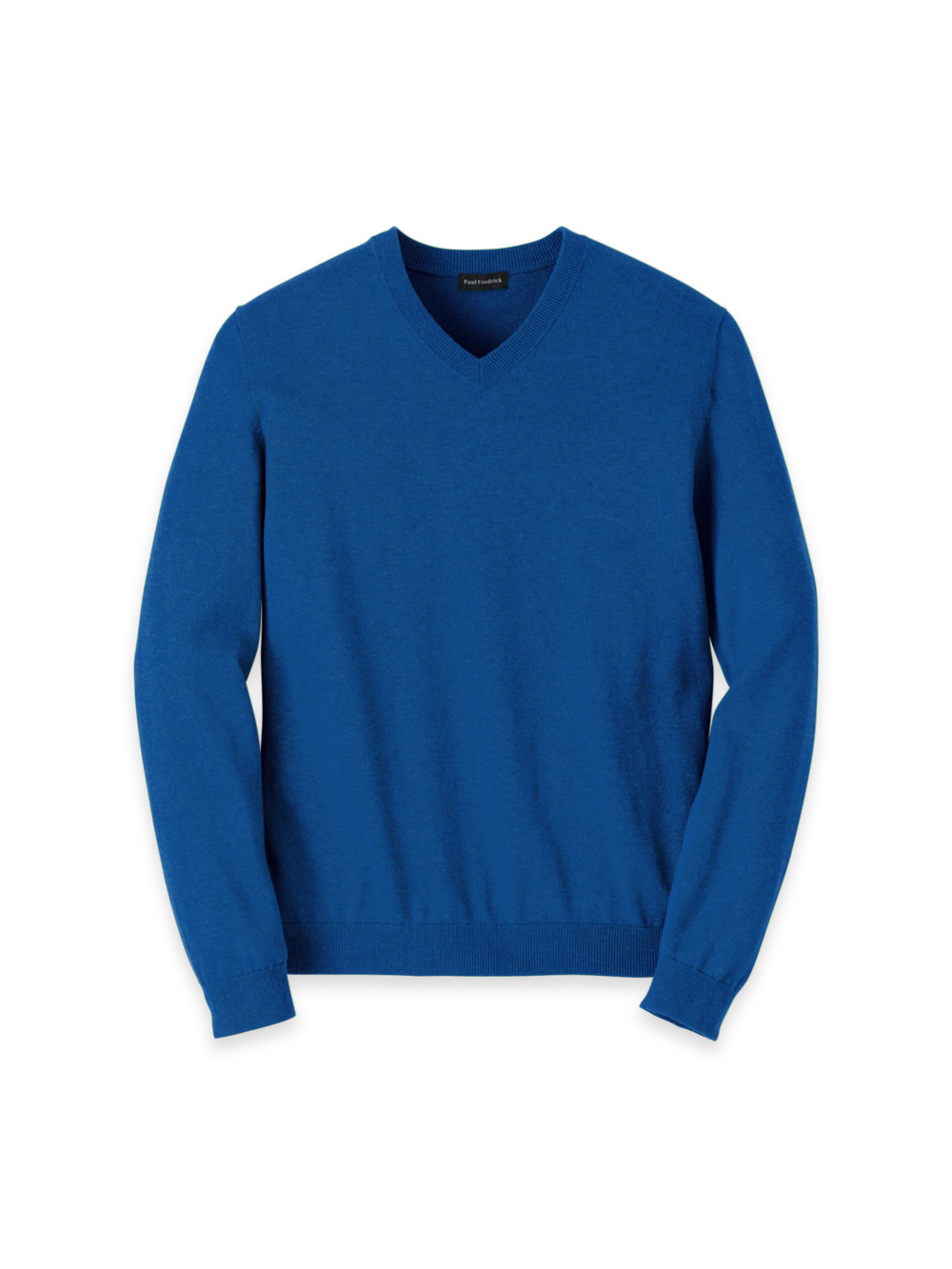 Product Image of Supima Cotton V-neck Sweater-Blue