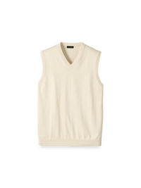 Supima Cotton Vest - Ivory