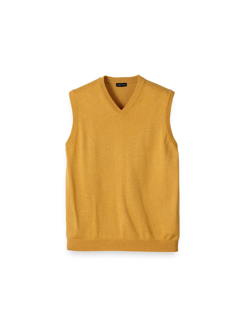 Supima Cotton Vest Mustard Paul Fredrick