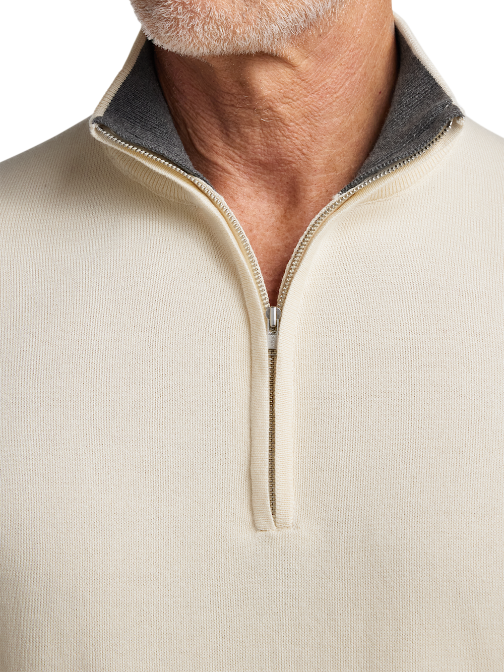 Alternate Image of Supima Cotton Quarter Zip Mock Neck Sweater-2