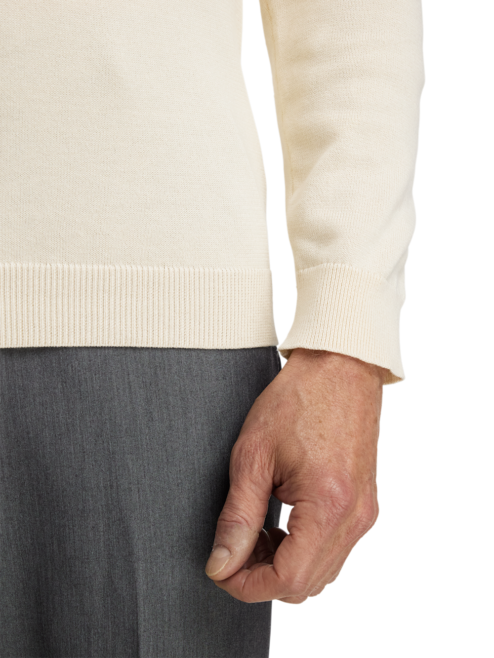 Alternate Image of Supima Cotton Quarter Zip Mock Neck Sweater-3