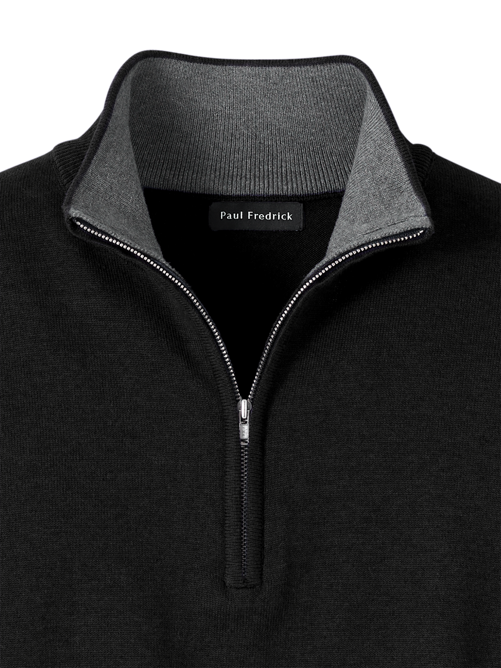 Alternate Image of Supima Cotton Quarter Zip Mock Neck Sweater-5