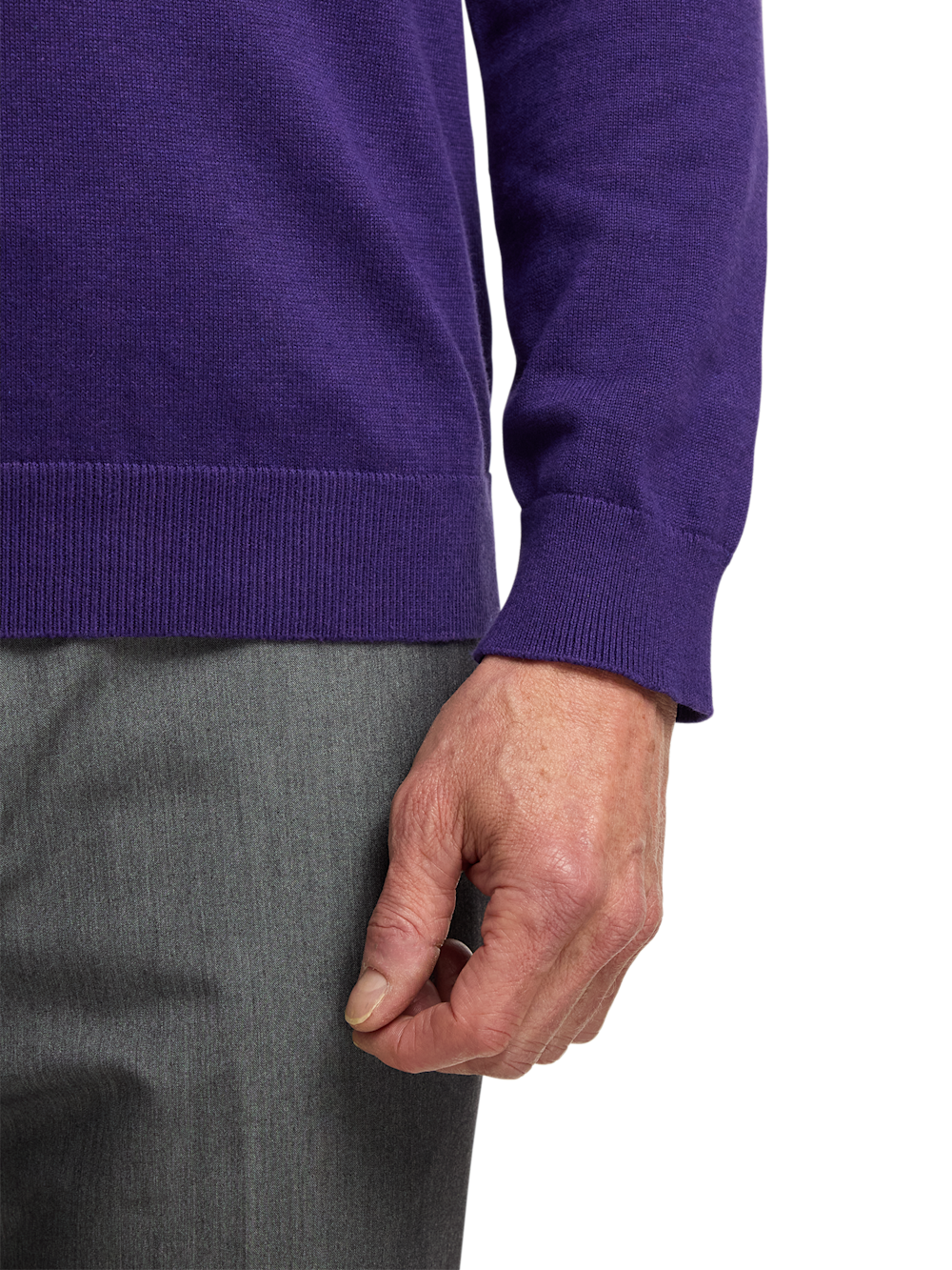 Alternate Image of Supima Cotton Four Button Mock Neck Sweater-3