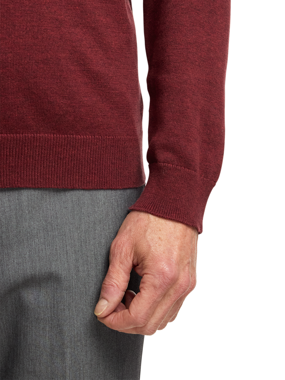 Alternate Image of Supima Cotton Four Button Mock Neck Sweater-3