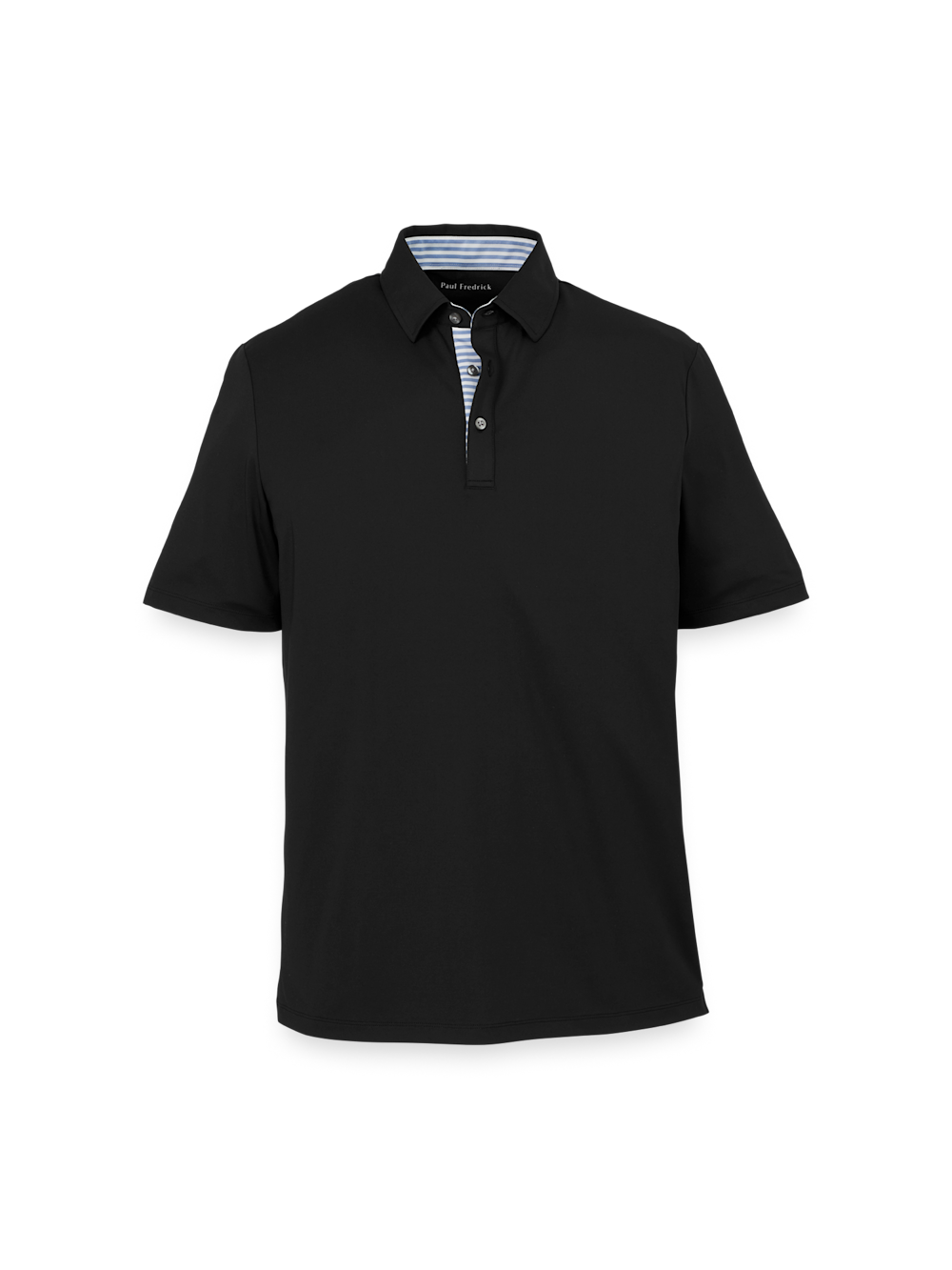 Performance Blend Three Button Polo Black – Paul Fredrick