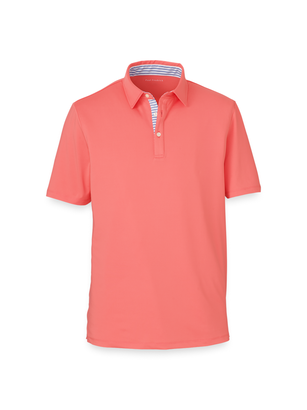 Product Image of Performance Blend Three Button Polo-Bright Coral