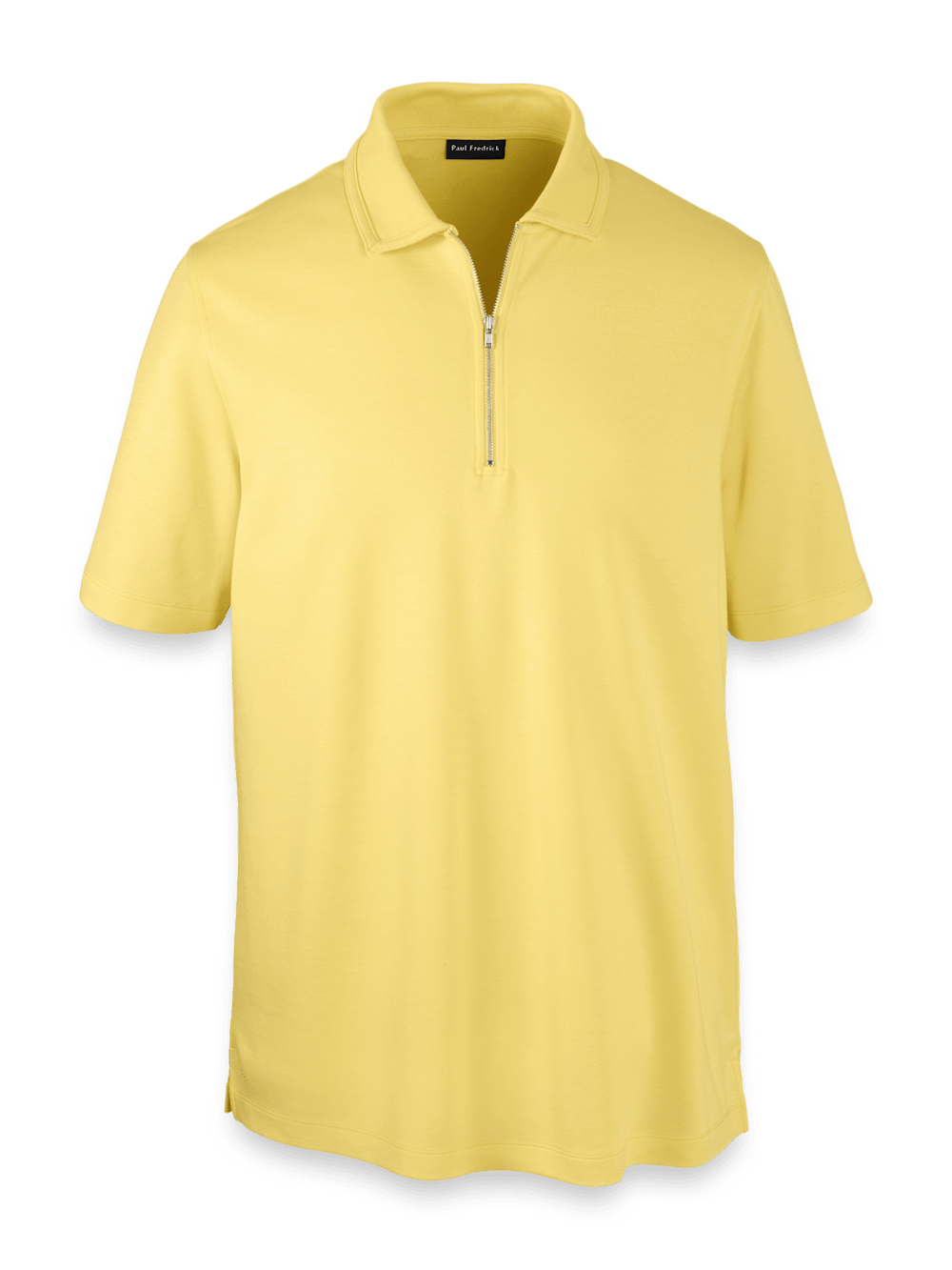 Product Image of Lyocell Blend Quarter Zip Polo-Yellow