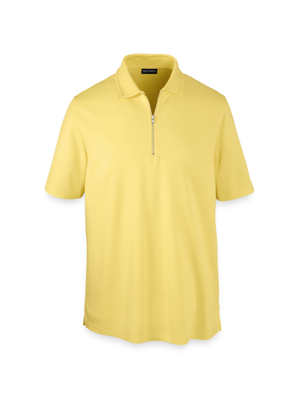 Product Image of Lyocell Blend Quarter Zip Polo-Yellow