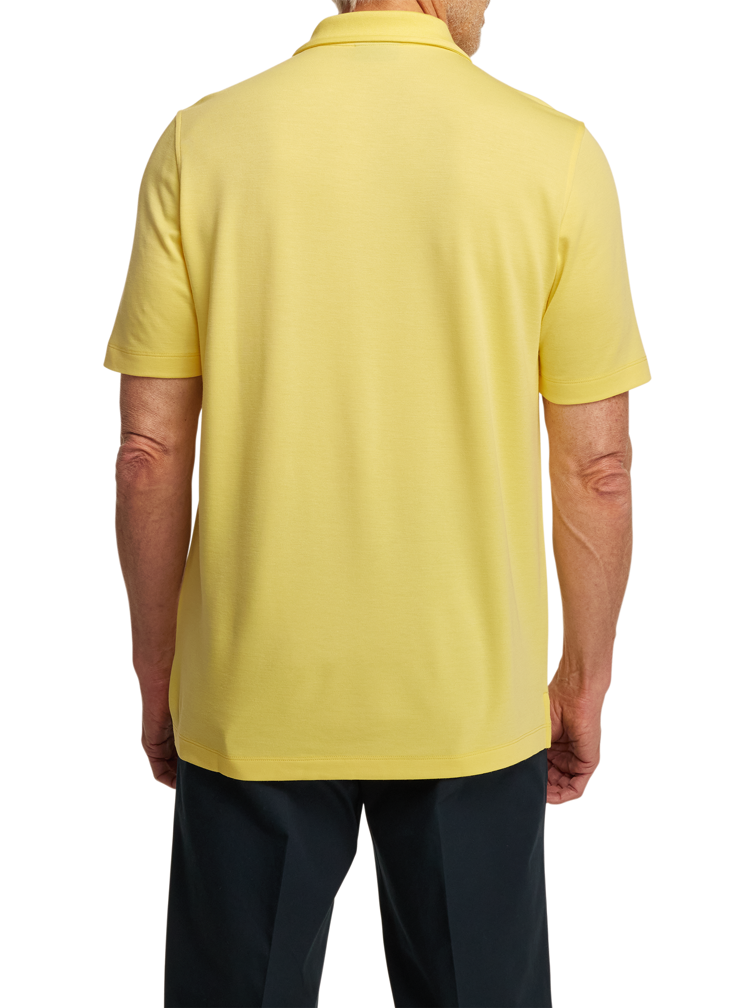 Lyocell Blend Quarter Zip Polo - Yellow