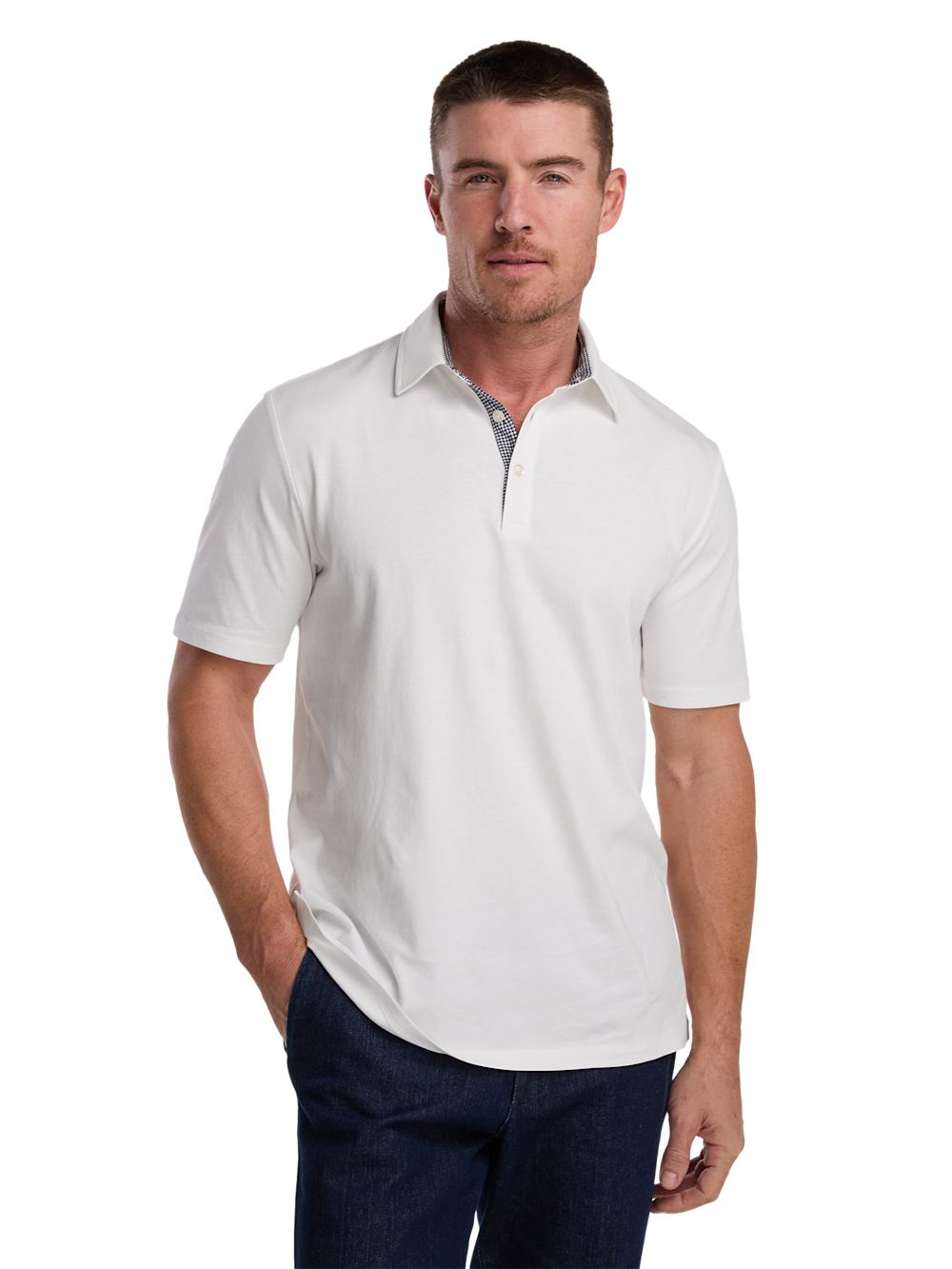 Alternate Image of Mercerized Cotton Three Button Polo-1