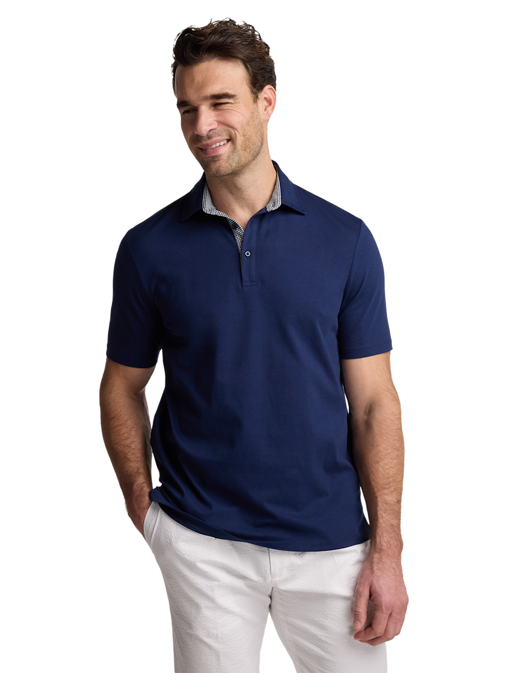 Alternate Image of Mercerized Cotton Three Button Polo-1