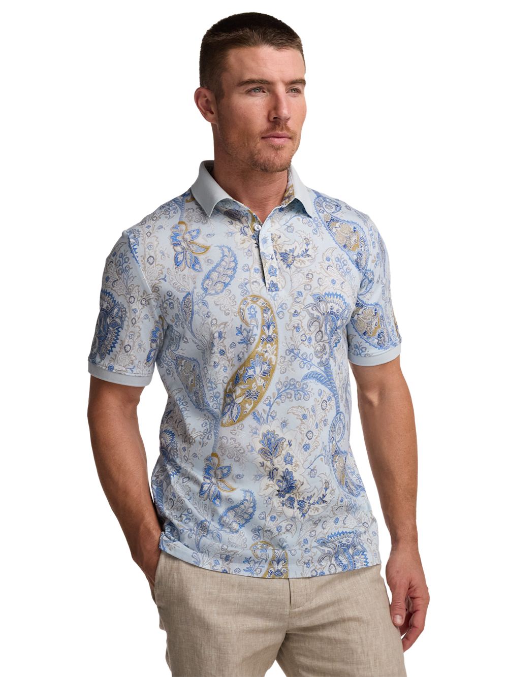 Alternate Image of Cotton Three Button Polo-1