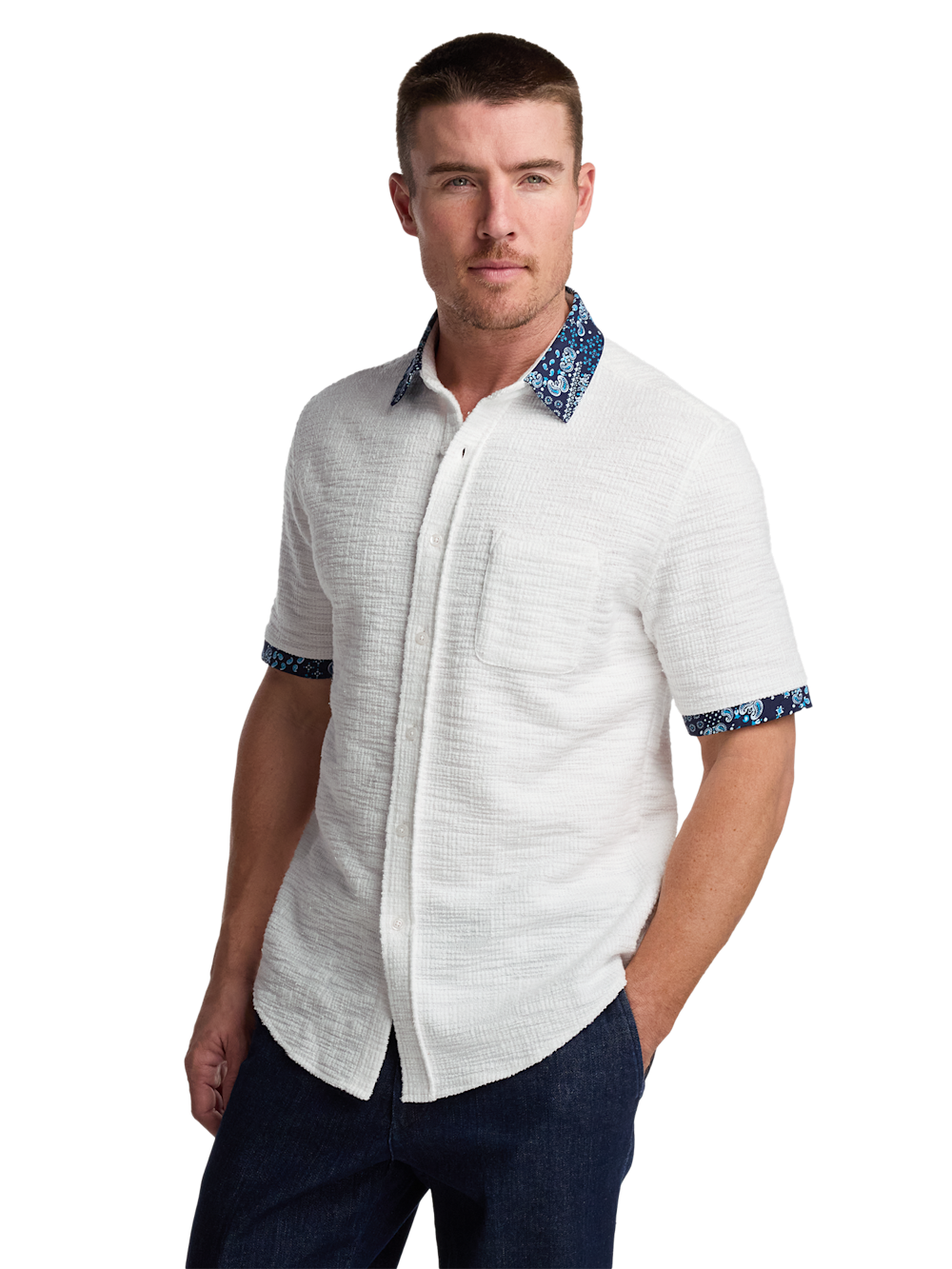 Alternate Image of Cotton Button Front Polo-1