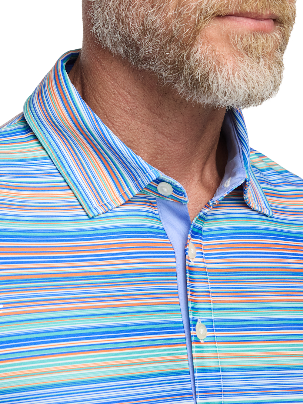 Alternate Image of Performance Blend Three Button Patterned Performance Polo-2