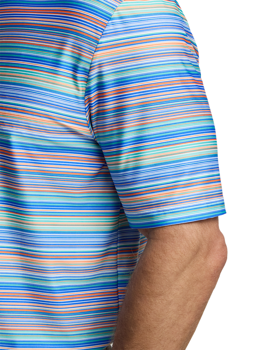 Alternate Image of Performance Blend Three Button Patterned Performance Polo-3
