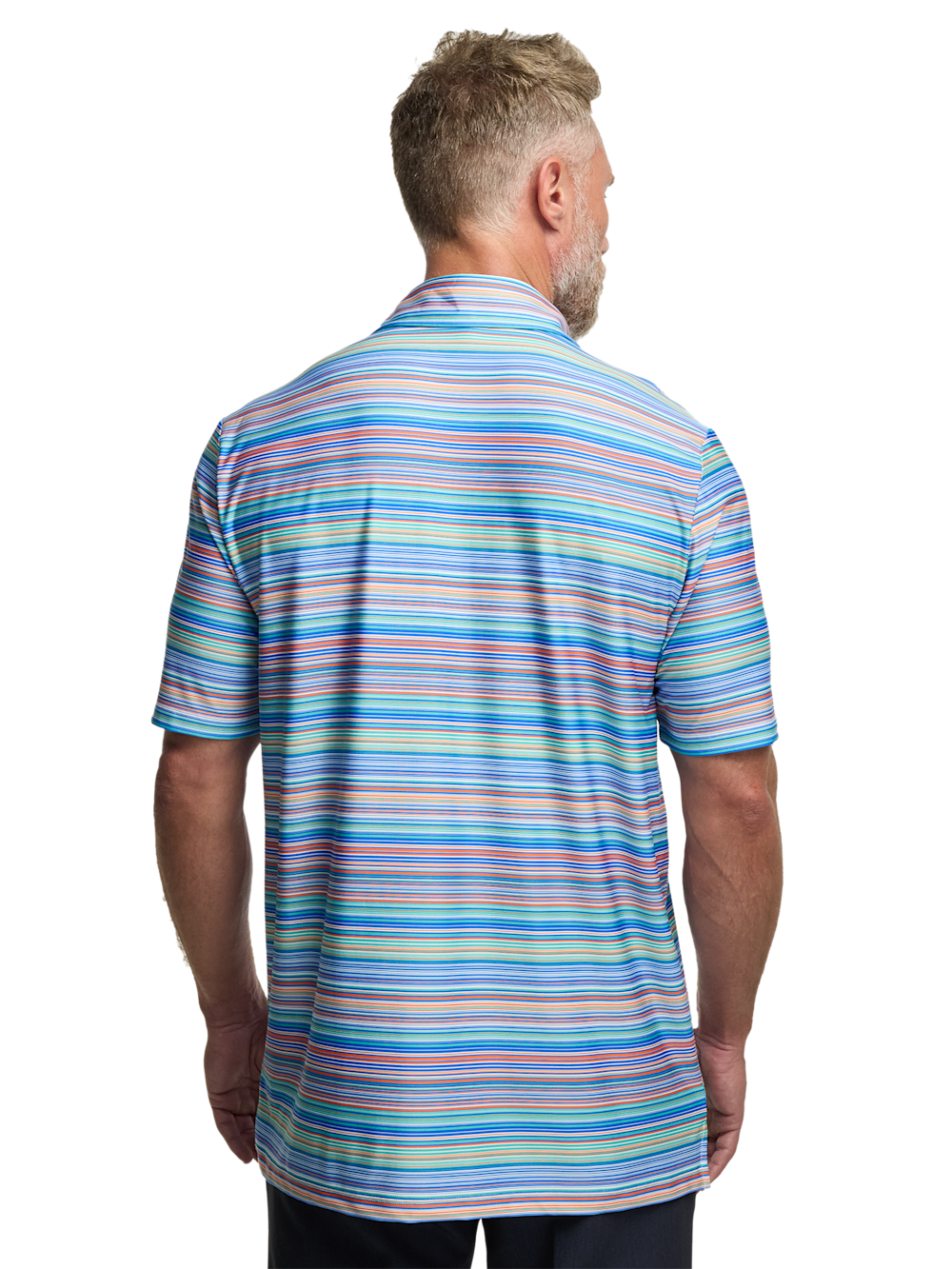 Alternate Image of Performance Blend Three Button Patterned Performance Polo-5