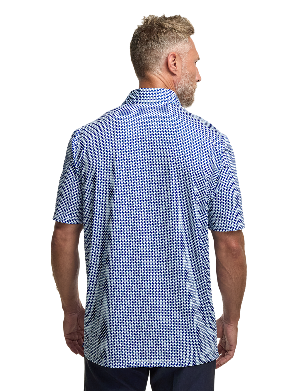 Alternate Image of Performance Blend Three Button Patterned Performance Polo-5