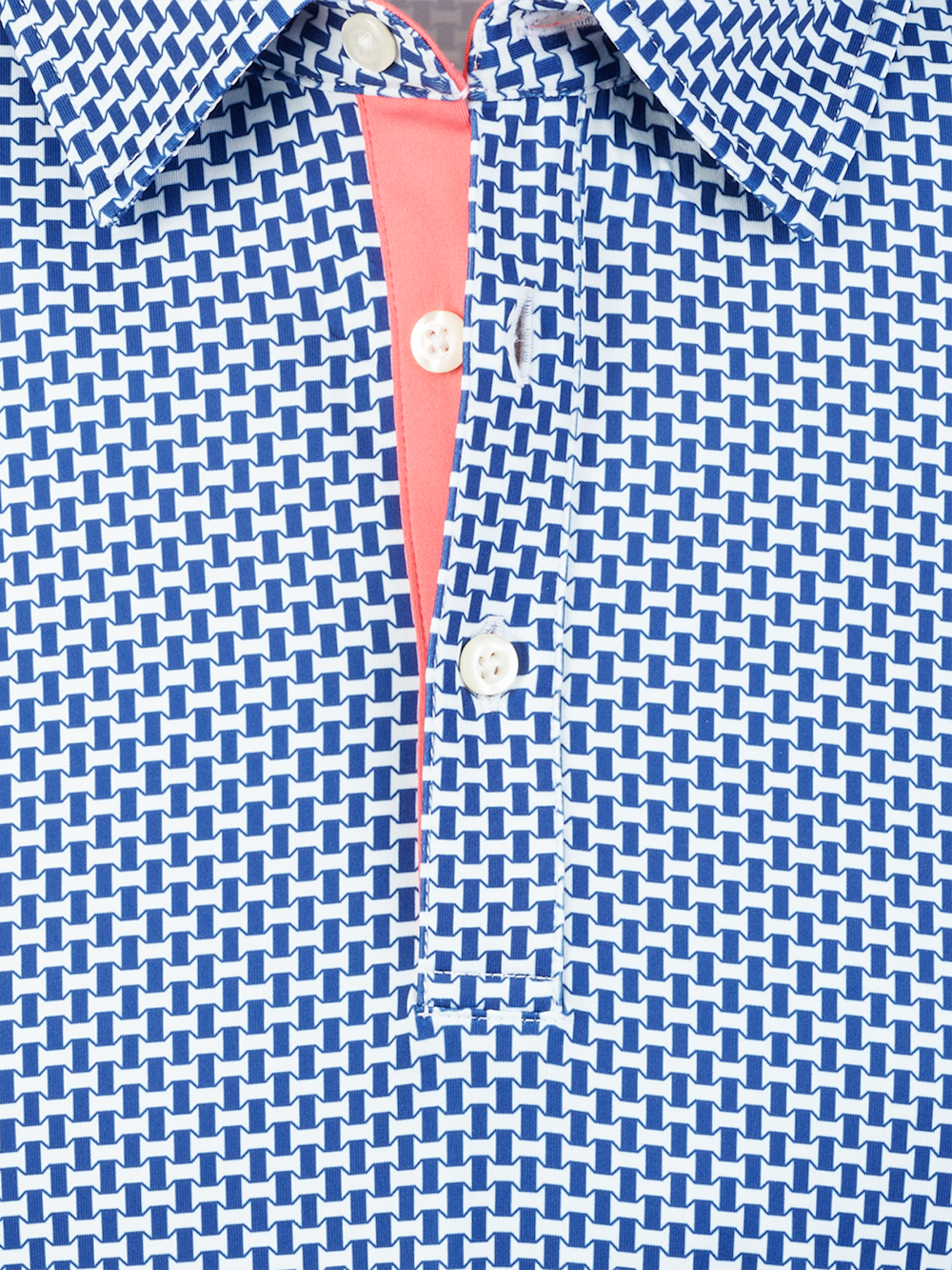 Alternate Image of Performance Blend Three Button Patterned Performance Polo-6