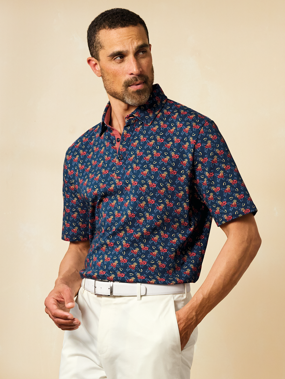 Alternate Image of Cotton Full Button Front Polo-6