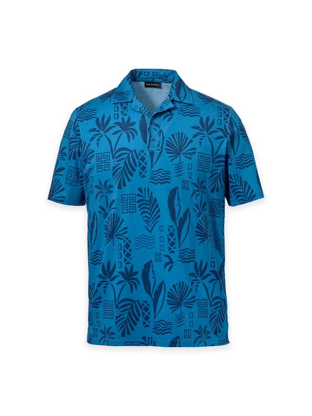 Product Image of Cotton Two Button Pullover Camp-Teal