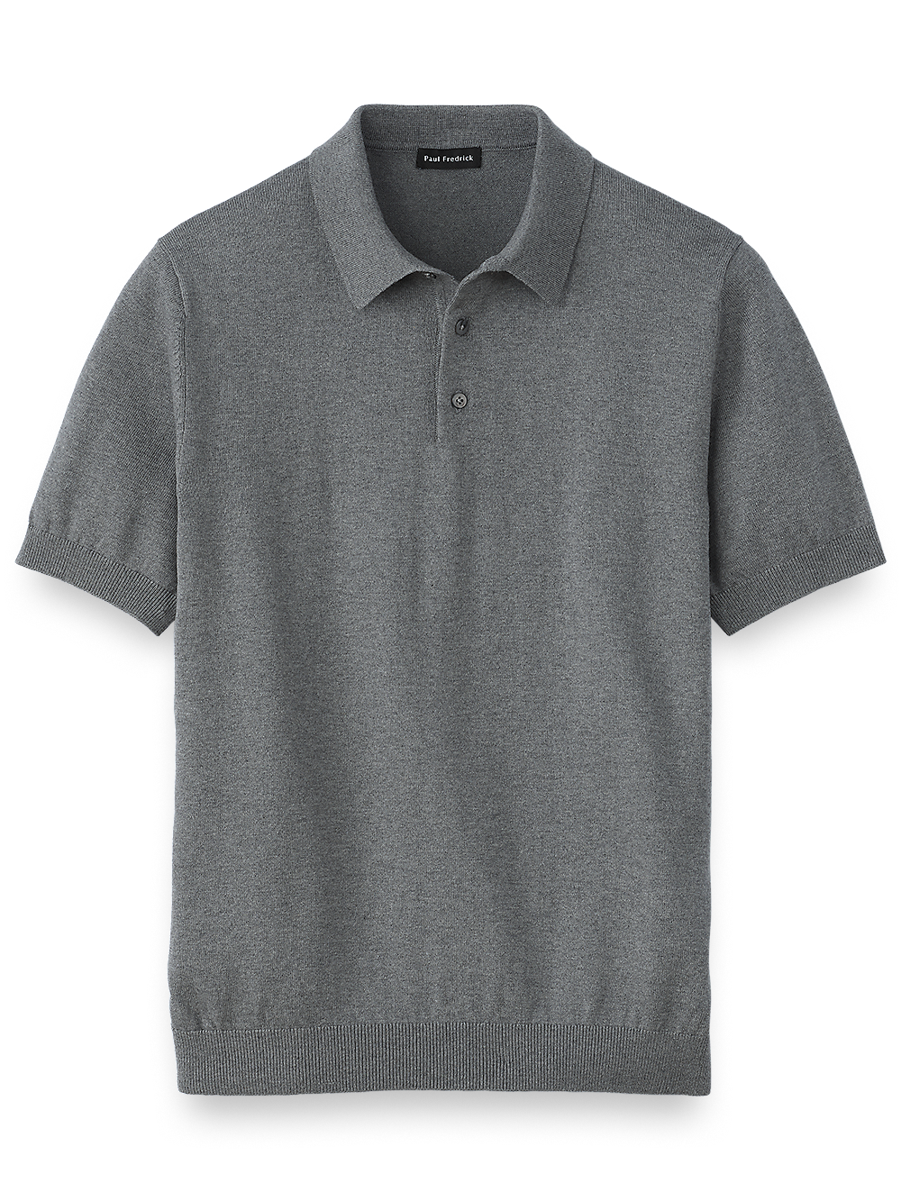 Product Image of Silk Cotton And Cashmere Three Button Polo-1