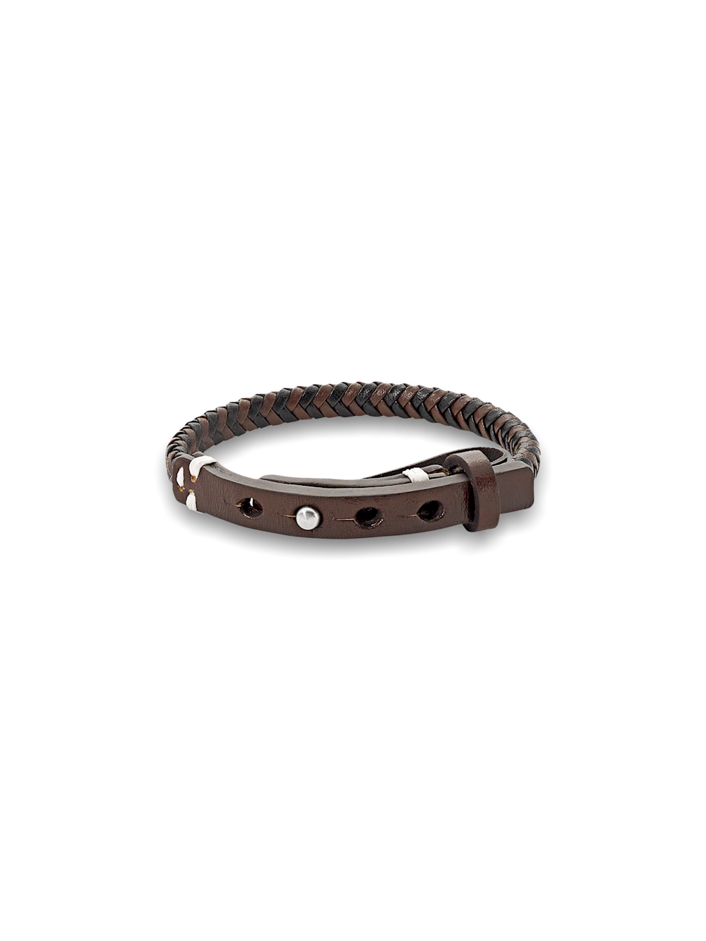 Product Image of Leather Bracelet-Black/Brown