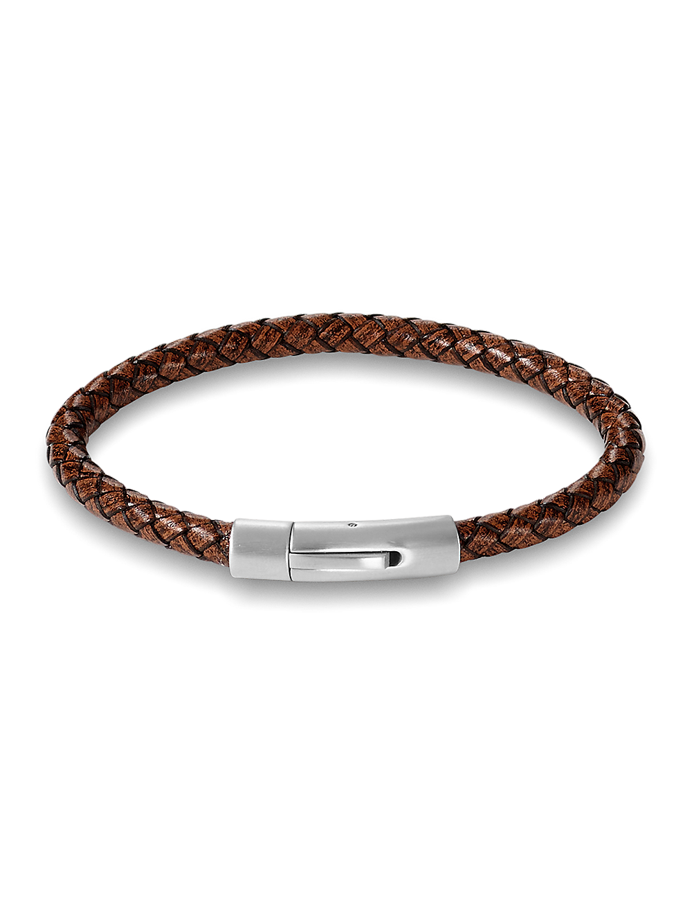 Product Image of Woven Leather Bracelet-Brown