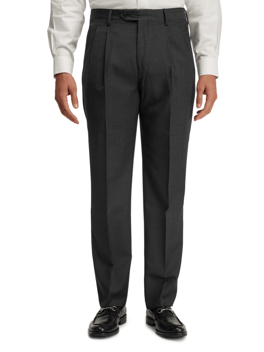 Alternate Image of Wool Gabardine Pants-1#model_pleated front