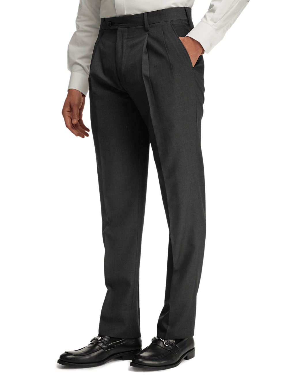 Alternate Image of Wool Gabardine Pants-3#model_pleated front