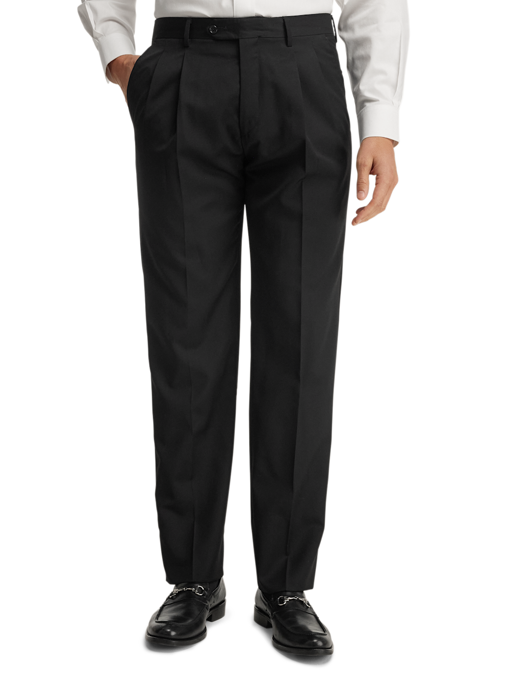 Alternate Shot of Men's Black Solid Bottoms