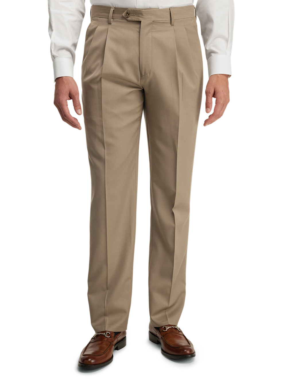 Alternate Shot of Men's Tan Solid Bottoms