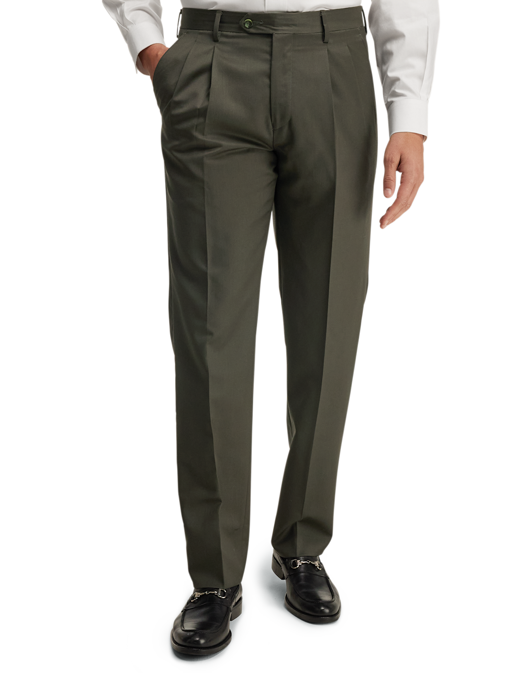 Alternate Shot of Men's Olive Solid Bottoms
