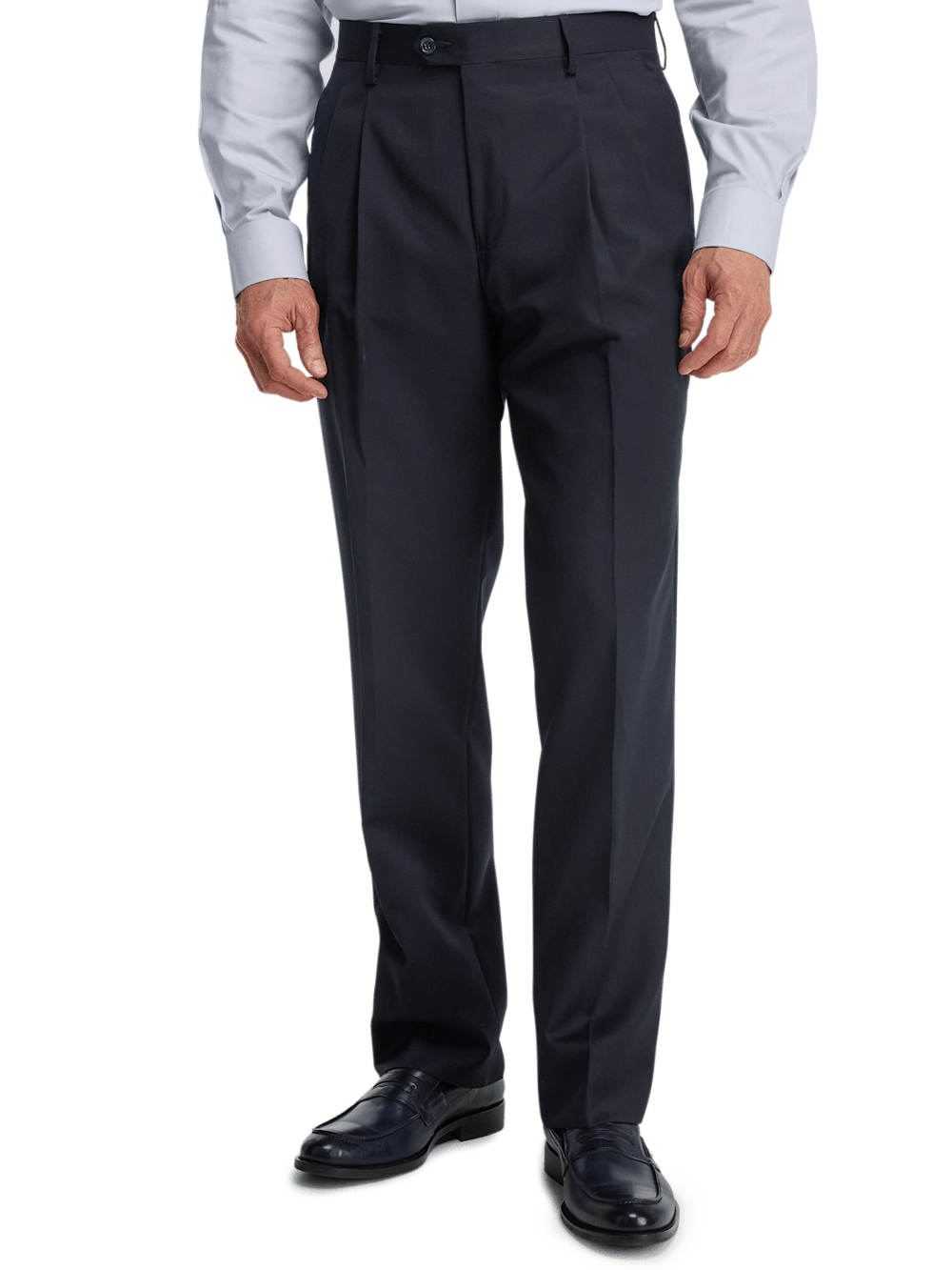Alternate Image of Wool Gabardine Pants-1#model_pleated front