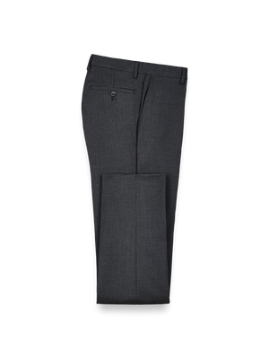 Wool Gabardine Pants - Charcoal