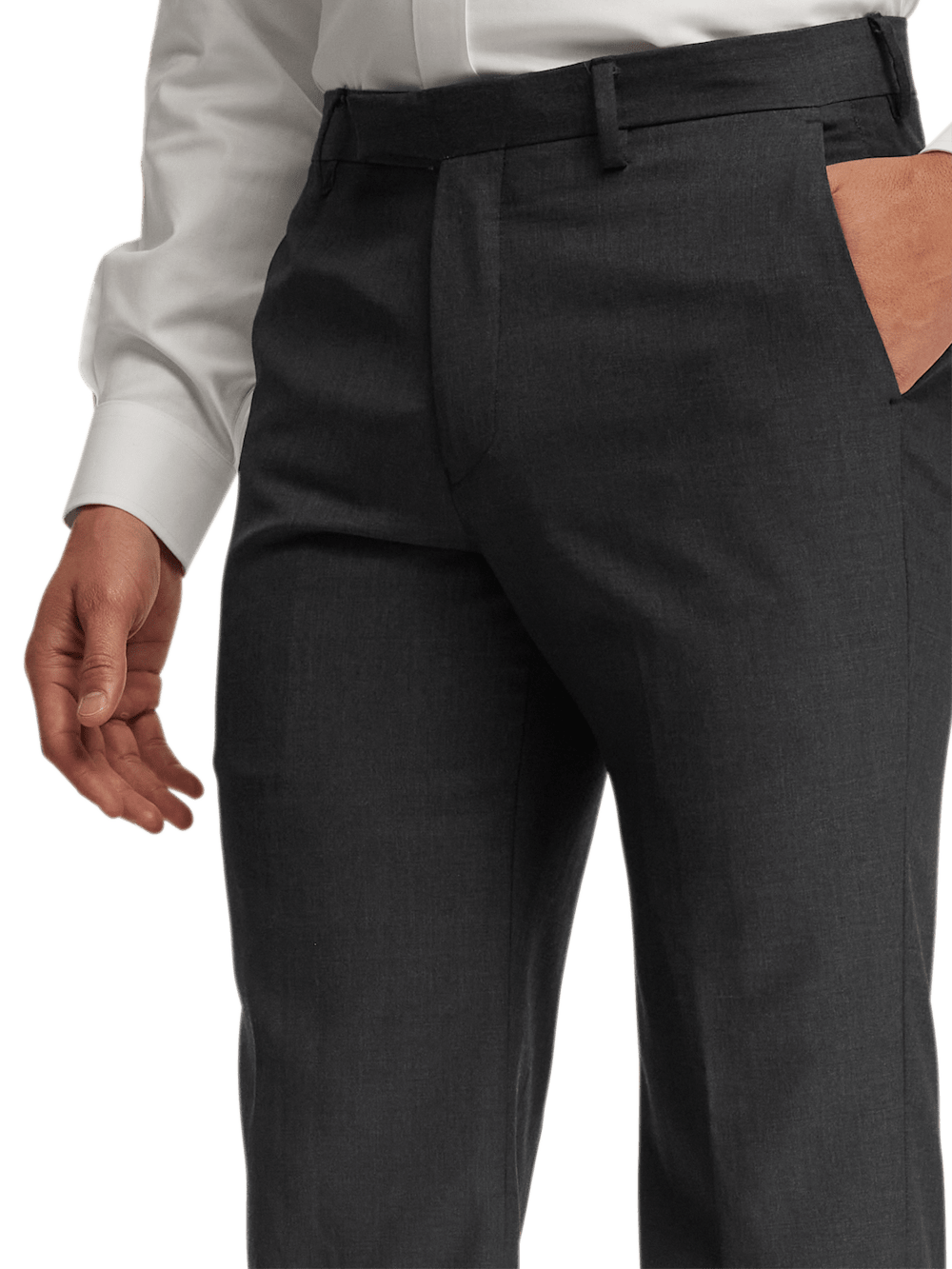 Alternate Image of Wool Gabardine Pants-4#model_flat front