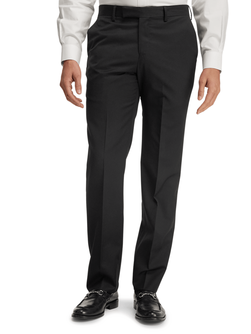 Alternate Shot of Men's Black Solid Bottoms