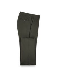 Wool Gabardine Pants - Olive