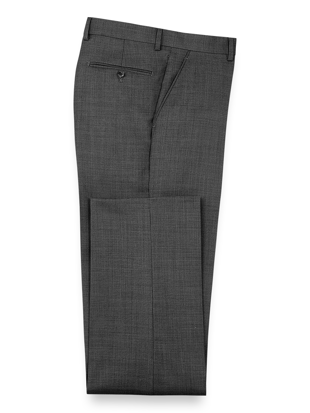 Product Image of Sharkskin Flat Front Pants-Charcoal#model_flat front