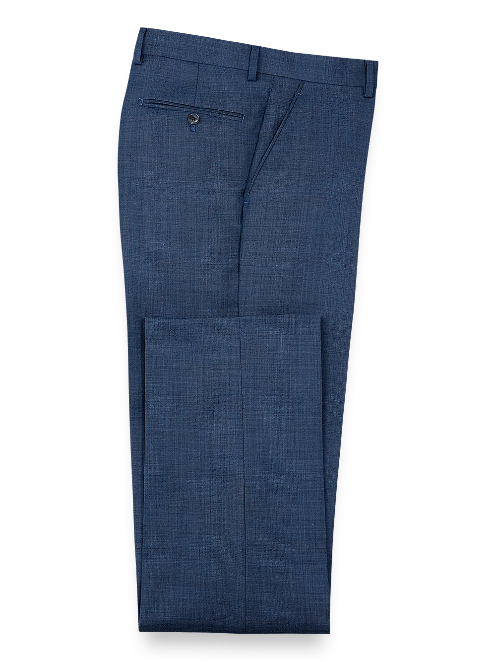 Product Image of Sharkskin Flat Front Pants-Navy#model_flat front