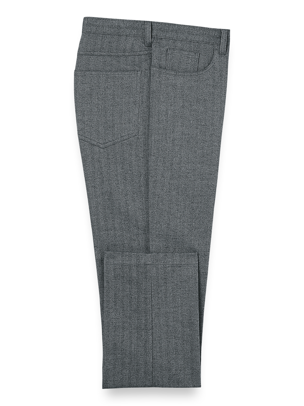 Product Image of Cotton Herringbone Five Pocket Pants-Charcoal