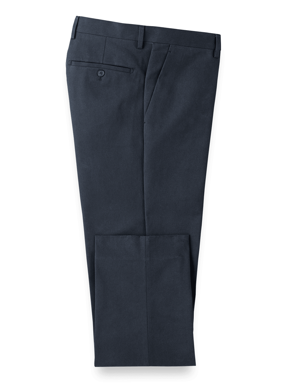 Product Image of Brushed Twill Flat Front Pants-Navy#model_flat front