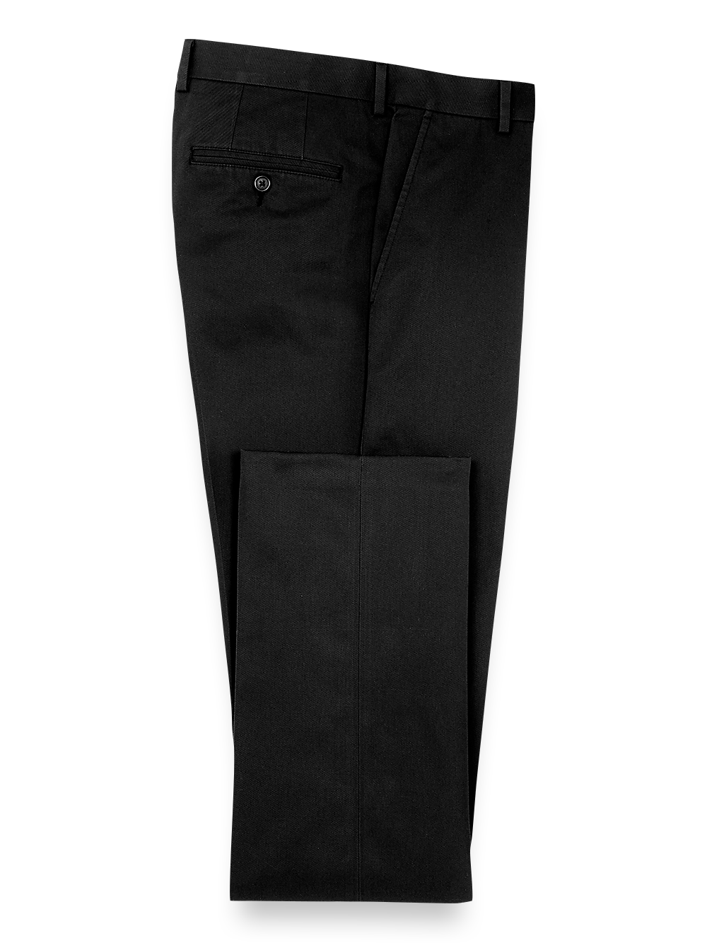 Paul Fredrick Men's Blue Wool Solid Flat Front Suit Pants