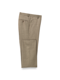 Wool Sharkskin Pants - Light Brown