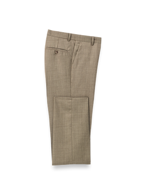 Wool Sharkskin Pants - Light Brown
